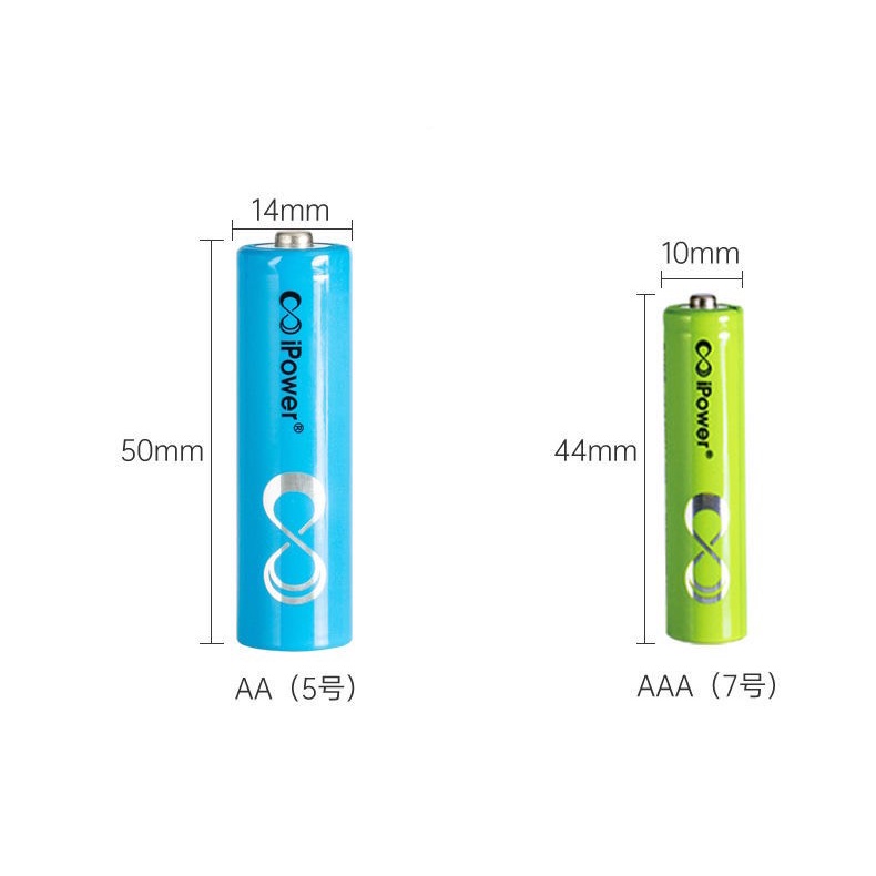 Pin sạc IPOWER AA AAA, Sạc pin chính hãng IPOWER, BẢO HÀNH 1 NĂM | Mic không dây, máy ảnh, điều khiển, ( Pin 1.2V )