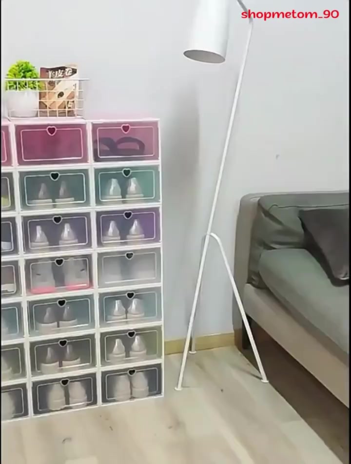 Hộp đựng giày nhựa cứng trong suốt Lắp Ráp Thông Minh (size lớn để được size 36-44) | BigBuy360 - bigbuy360.vn