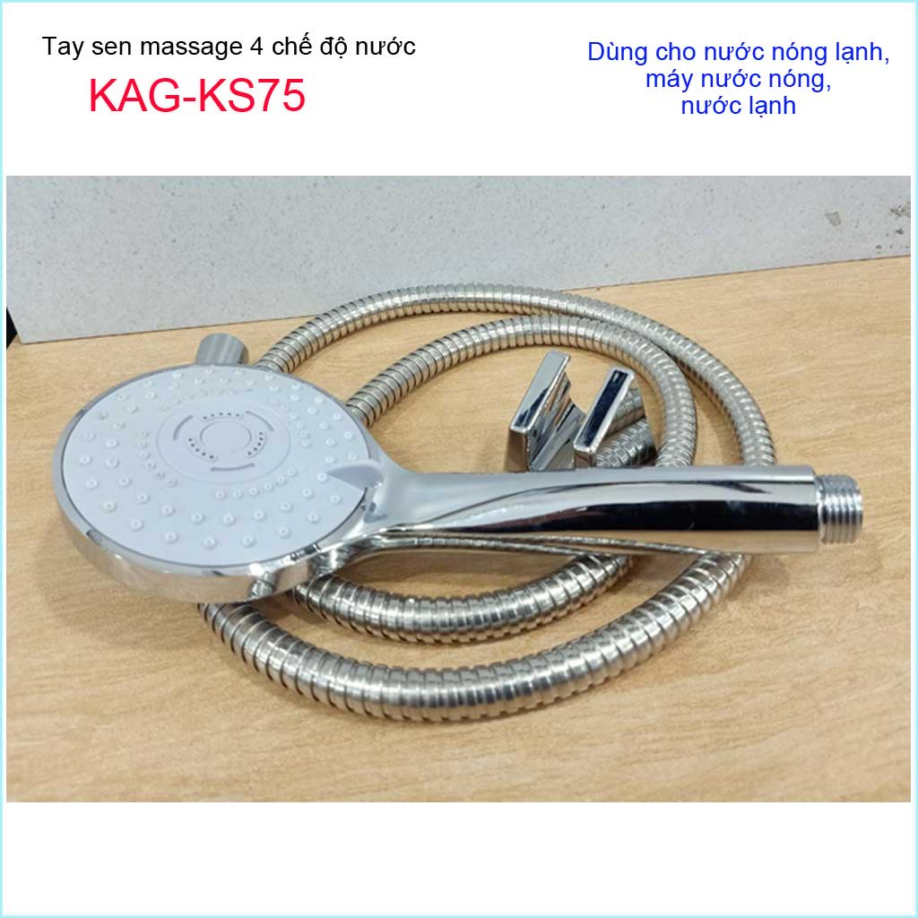 Vòi sen tắm cao cấp KAG-KS75 trọn bộ, Best Sales shower head vòi sen tia nước mạnh sử dụng tốt