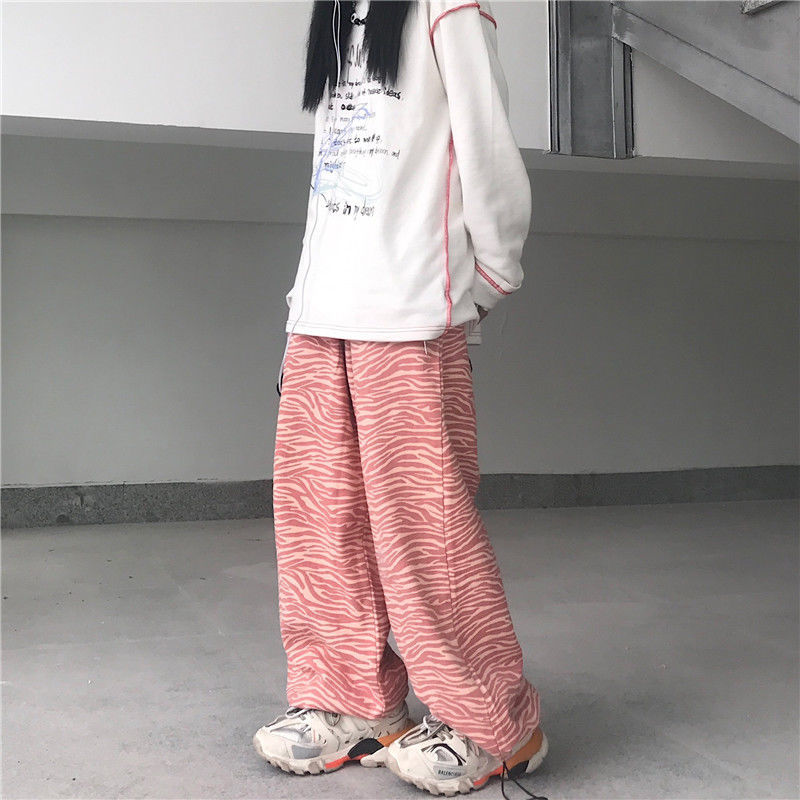 Quần Dài Dáng Rộng In Họa Tiết Ngựa Vằn Kiểu Hàn Quốc Cá Tính | BigBuy360 - bigbuy360.vn