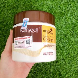 KEM HẤP PHỦ LỤA COLLAGEN MACA KARSEELL SIÊU MỀM MƯỢT TÓC 500ML
