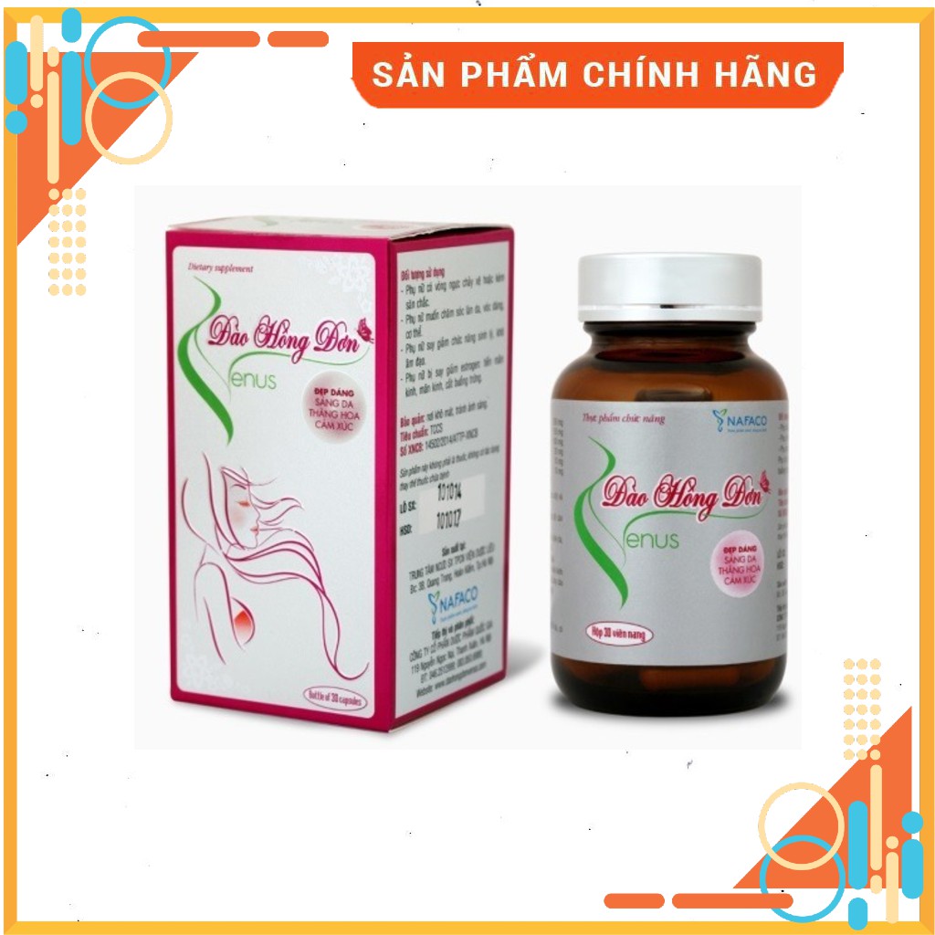 ✅ (Hàng Chính Hãng)_Viên Uống Đào Hồng Đơn "CHO VÒNG MỘT HẤP DẪN"