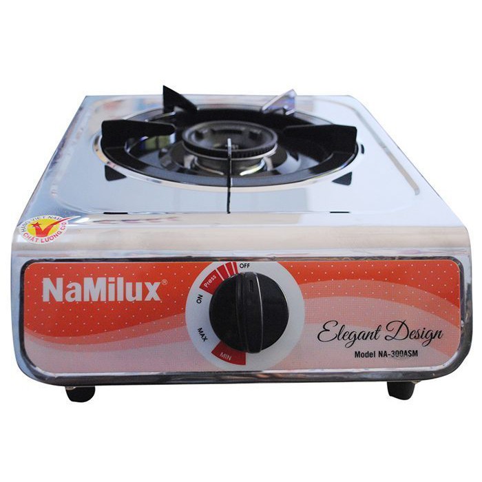 Bếp ga đơn NaMilux NA-300ASM (mặt bếp inox) + Bộ van dây