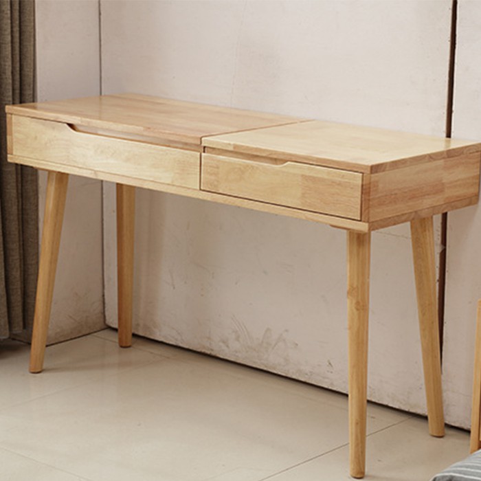Bàn trang điểm gỗ 2 in 1 đa năng làm bàn phấn làm việc cho phòng ngủ, căn hộ khách sạn | BigBuy360 - bigbuy360.vn