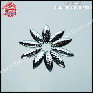 10 cái Thìa xoay dài giọt nước màu Vàng Bạc 3cm 2.3cm