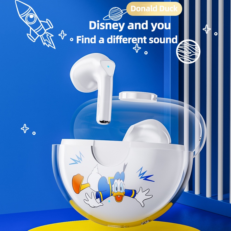 Tai nghe Bluetooth Disney F1 In-ear stereo chất lượng âm HD thời lượng pin siêu dài có mic gọi chống thấm nước