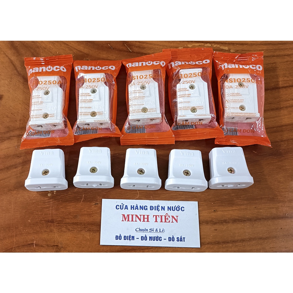 Phích cái nối điện, ổ cắm đơn nối điện VINA, NANOCO