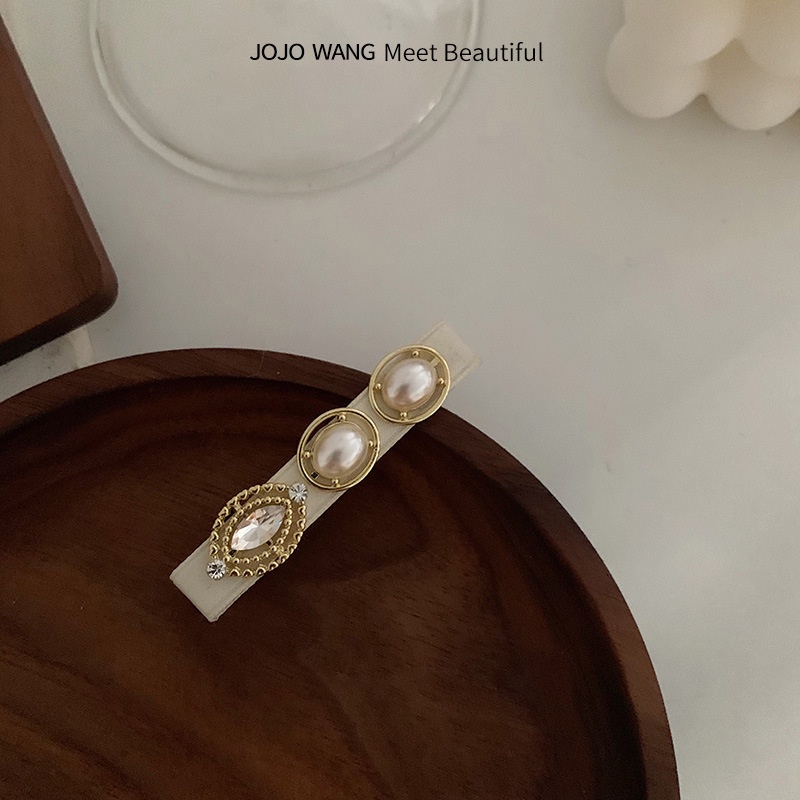 Kẹp Tóc Đính Ngọc Trai Lãng Mạn Cho Nữ