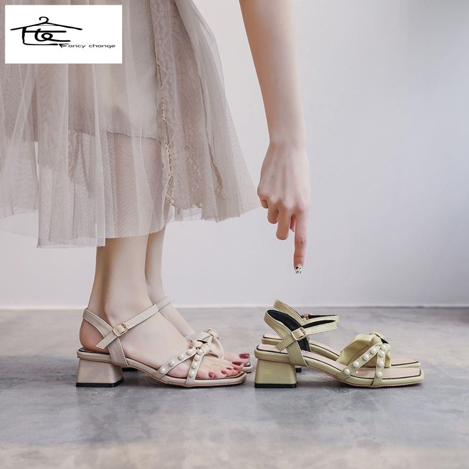 Sandal Cao Gót Một Mảnh Phong Cách Mới Thanh Lịch Dễ Phối Đồ Cho Nữ