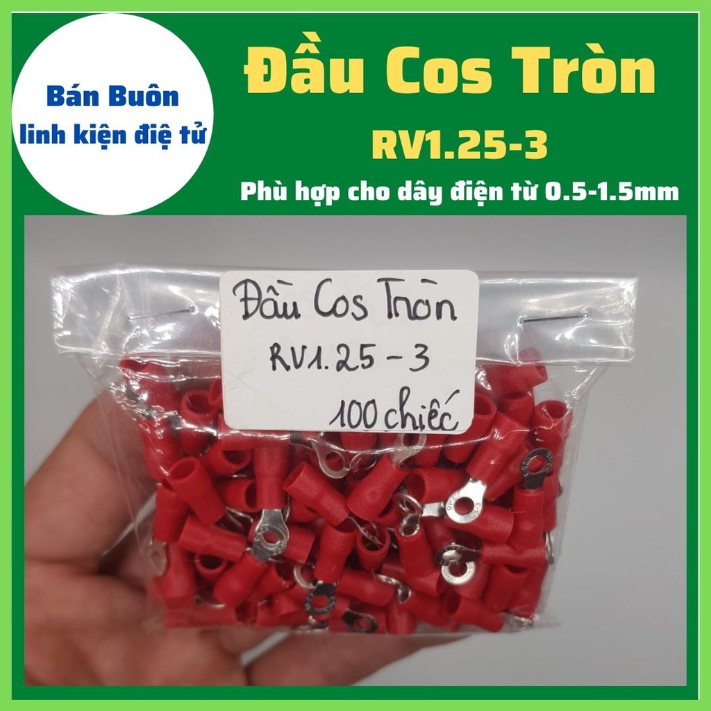 100 Đầu cos tròn 1.25-3, Đầu cos, RV1.25-3