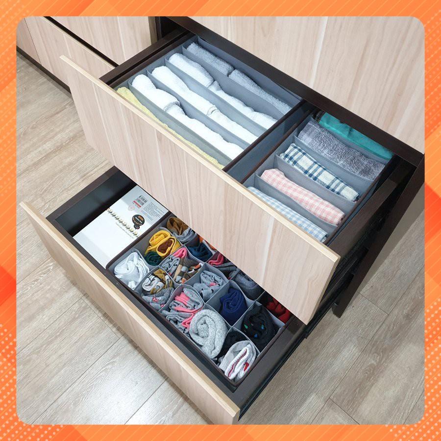 hộp vải đựng quần áo lót tất vớ nam nữ đồ sơ sinh combo 3 khay chia 6 7 20 ngăn hàng cao cấp xuất nhật [ BẢO HÀNH 100% ]