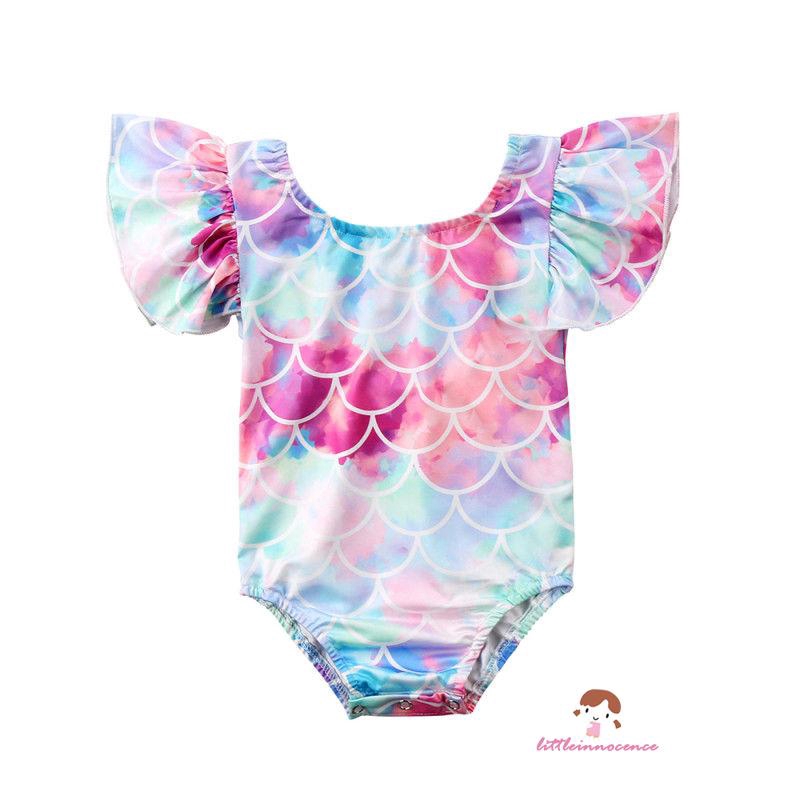 ❤XZQ-Toddler Kids Baby Girl Mermaid One Piece Bikini Swimwear Swimsuit Monokini Bathing Suit Beachwear