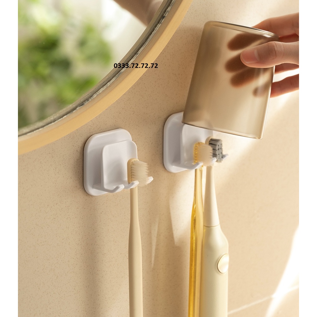 Giá kệ treo bàn chải đánh răng nhà tắm không cần khoan đục