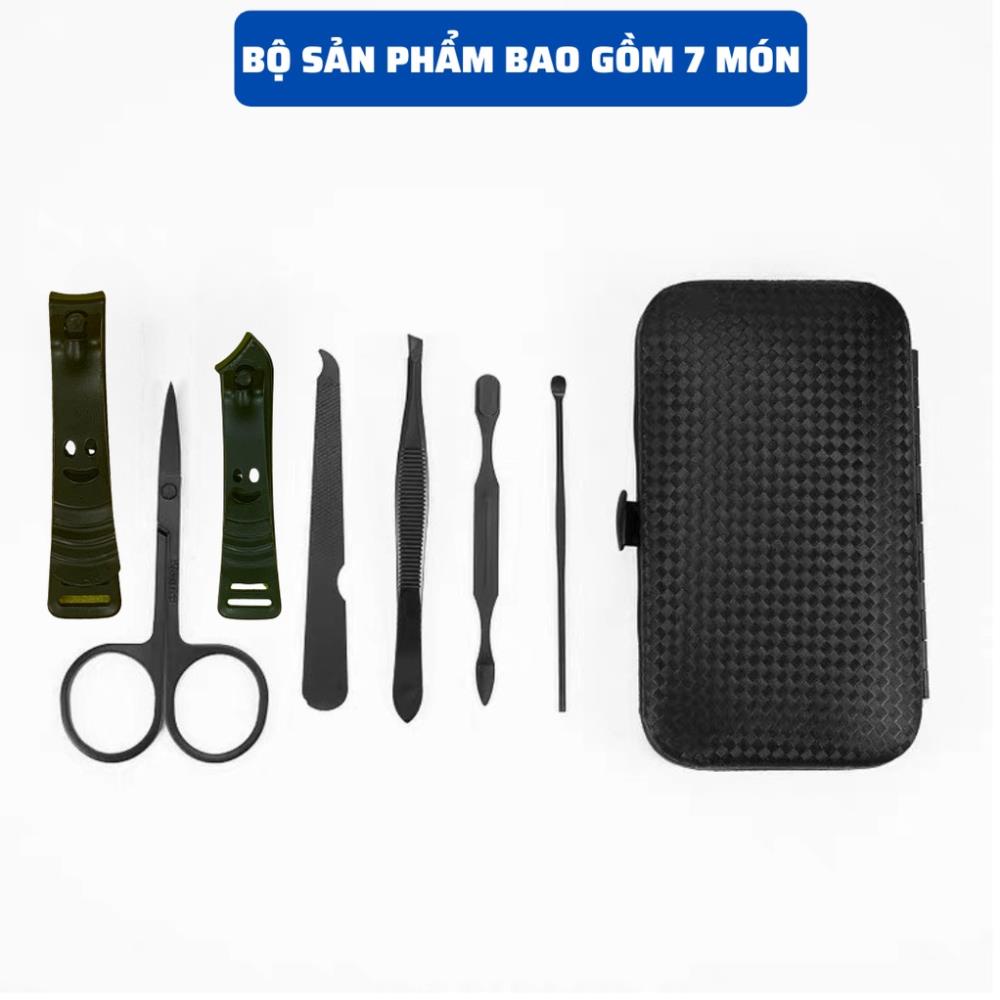 Bộ Dụng Cụ Cắt Móng Tay 7 Món Thép Không Gỉ  + Hộp Đựng Cao Cấp K103