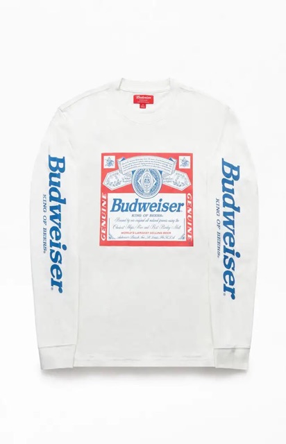 Áo thun dài tay chính hãng PACSUN X BUDWEISER 2018