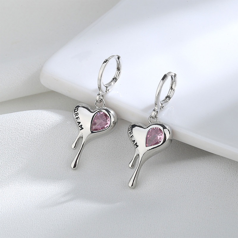 Khuyên Tai Hình Trái Tim Bằng Đá Lava Thời Trang Cho Nữ