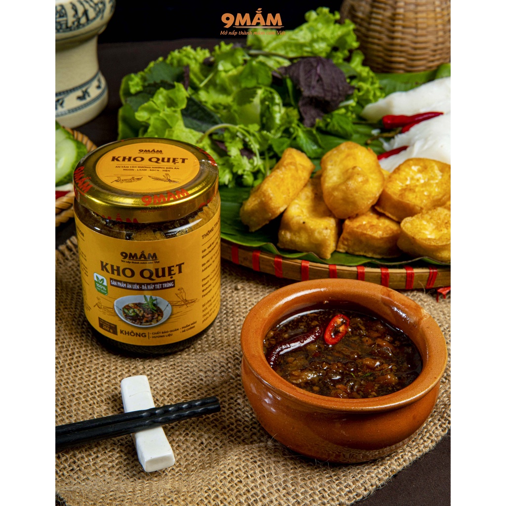 Kho Quẹt 9MAM Sốt Chấm Rau Củ Đóng Hộp Tiện Lợi Cho Bữa Ăn Gia Đình Lọ 250g