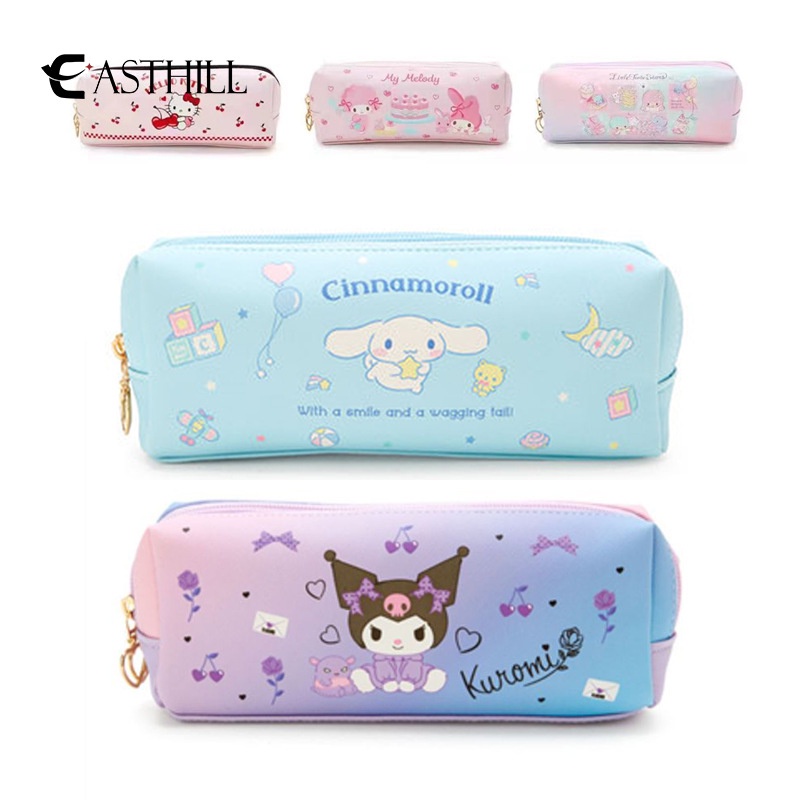 Bóp Viết Da Pu Hai Khóa Kéo In Hoạt Hình Sanrio My Melody Kuromi Cinnamoroll Nhật Bản Đáng Yêu