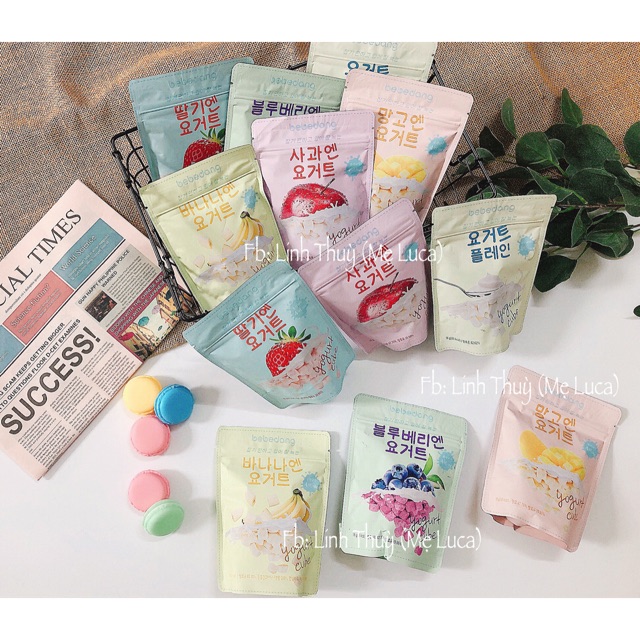 Sữa chua sấy khô hoa quả Bebedang Hàn Quốc
