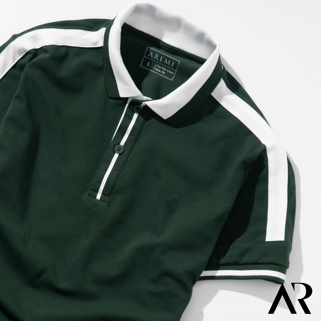 Áo polo nam cổ trụ, thun Phối vai cao cấp from chuẩn, thiết kế phong cách sang trọng,AREMI ARPL65 | BigBuy360 - bigbuy360.vn