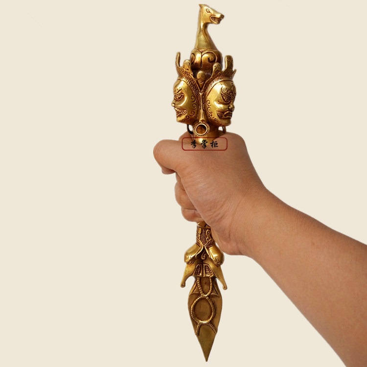 DAO PHURBA 34CM VÀ ĐẾ - PHÁP KHÍ MẬT TÔNG - PHẬT GIÁO TÂY TẠNG