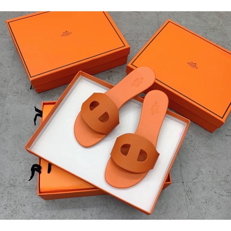 Dép lê Hm mũi lợn da mịn fullbox