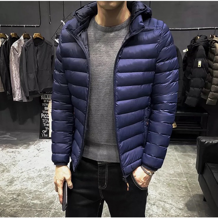 ÁO KHOÁC PHAO NAM SIÊU NHẸ CHẦN LÔNG VŨ 3 LỚP CỰC ẤM CHO MÙA ĐỒNG ĐI MƯA CẢN GIÓ- ĐẶC BIỆT NÓN CÓ THỂ THÁO RỒI ĐƯỢC