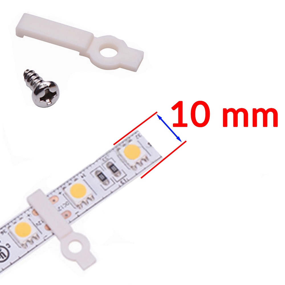 Nẹp Cố Định Dây LED 8mm/10mm/12mm với đinh ốc