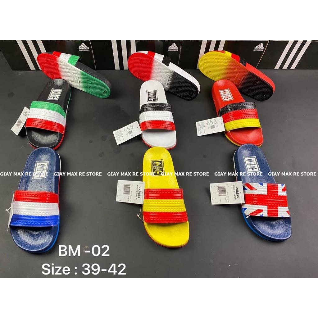 Dép A.di.das  Adilette Slides Flag Made In Italy - Dép Quai Ngang A.di.das Hình Quốc Kì Chống Nước