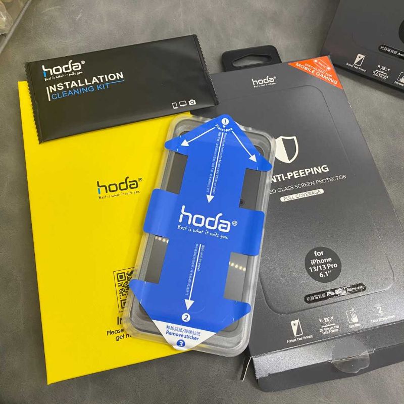 Kính cường lực chống nhìn trộm Iphone 12/12 pro/12 pro max HODA 2in1 ANTI  PEEPING MATTE - hàng cao cấp