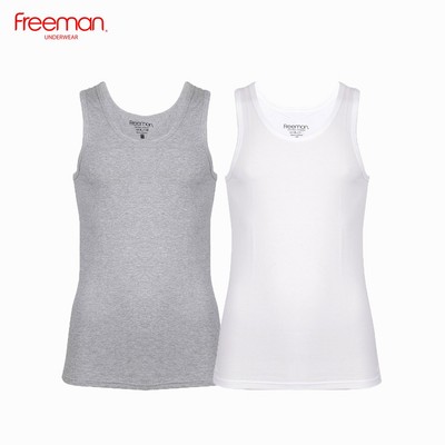 Áo ba lỗ nam Freeman, chất liệu cotton cao cấp thoải mái ASF202 [Combo 2]