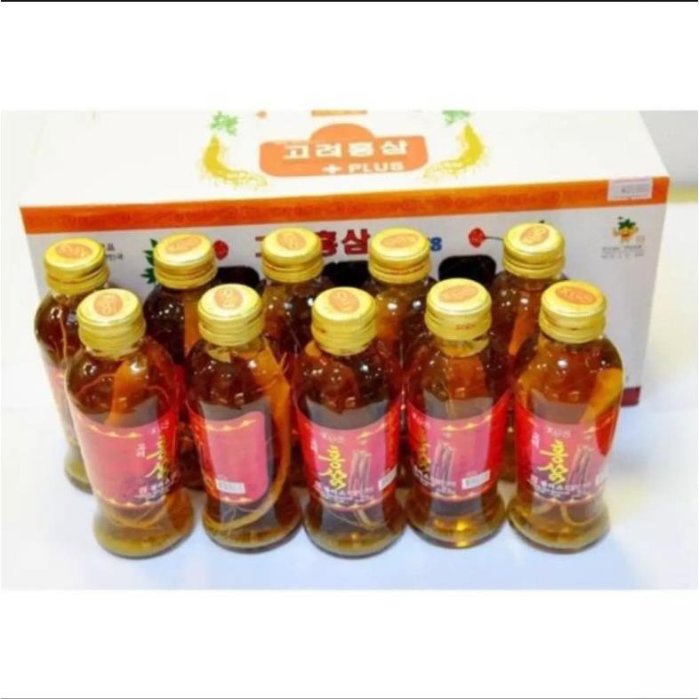 Nước hồng sâm có củ KGS Hàn Quốc 5 chai×120ml,hạn chế lão hóa,kéo dài tuổi thọ,PP Ánh Dương Korea