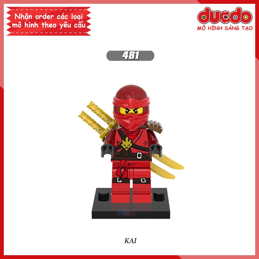 Minifigures các nhân vật Ninjago tuyệt đẹp - Đồ chơi Lắp ghép Xếp hình Mini Ninja KAI, KOZY, LLOYD Mô hình XINH 0143