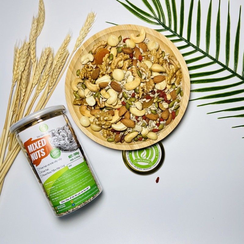 Hạt dinh dưỡng giảm cân 8 loại hạt hafood, hạt mix nuts ngũ cốc cho bà bầu