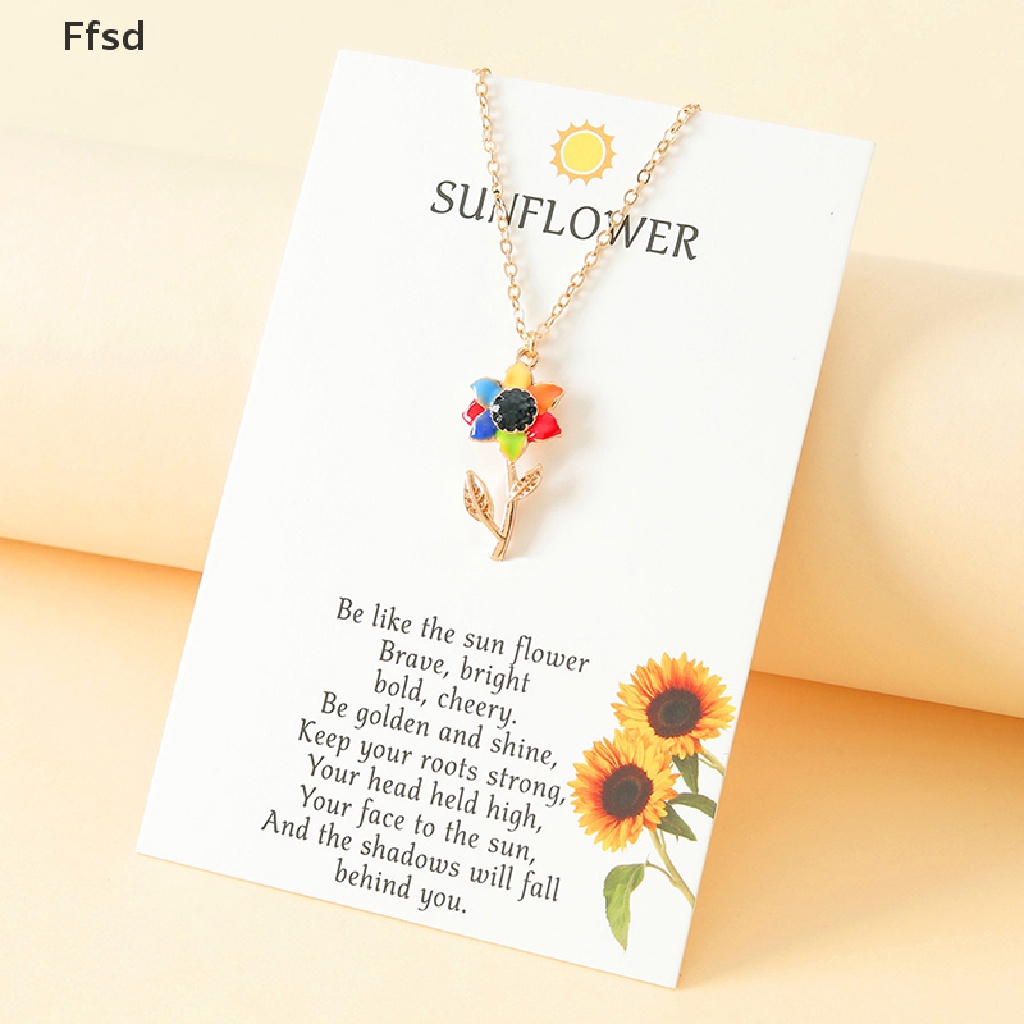 {Ffsd} Vòng cổ Mặt Hình Hoa Cúc / Hướng Dương Cá Tính Cho Nữ
