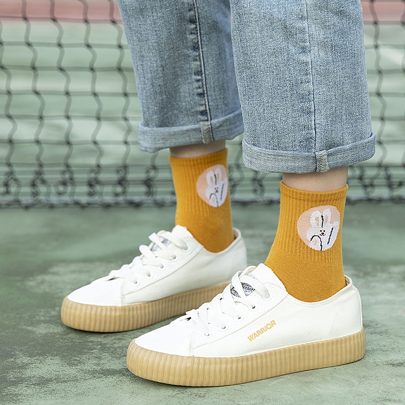 Vớ WAFNHA D68 cổ cao vừa họa tiết hoạt hình phong cách thể thao