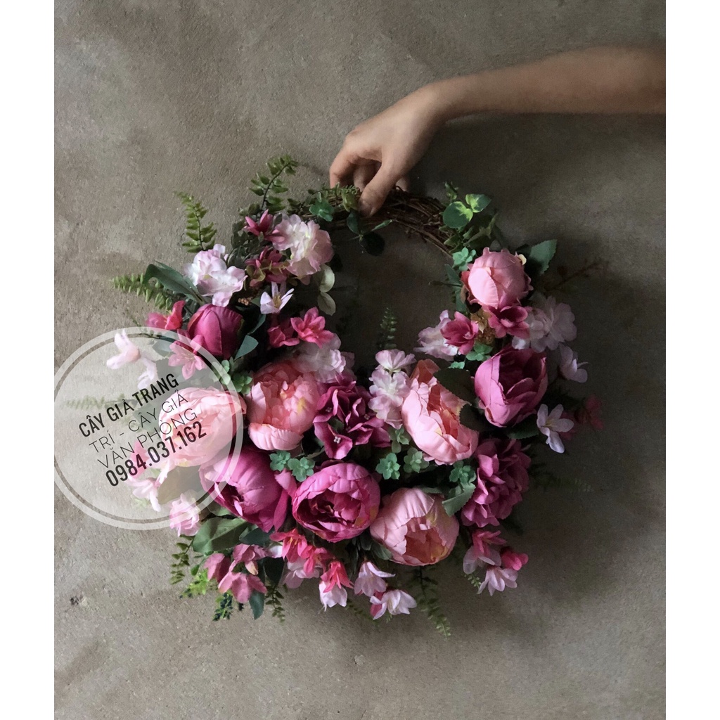 Vòng Hoa Treo Cửa Phong Cách vintage, Vòng Hoa Trang Trí Đẹp