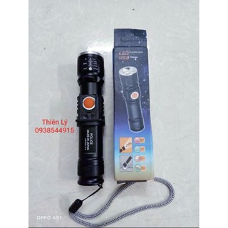 Đèn pin thám hiểm siêu sáng chuôi sạc usb