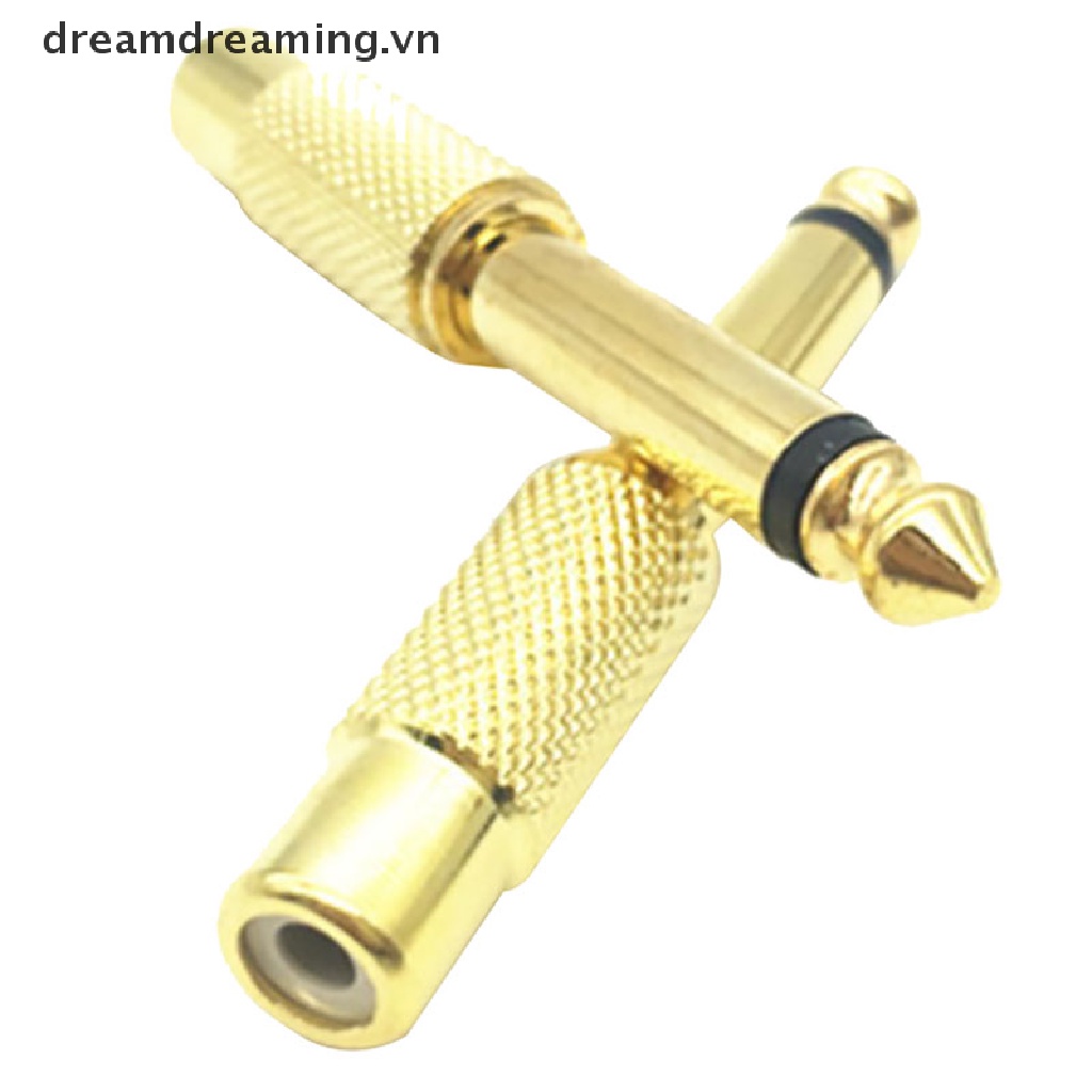 Đầu Chuyển Đổi Âm Thanh 2 Đầu 6.35mm 1 / 4 RCA Chuyên Dụng