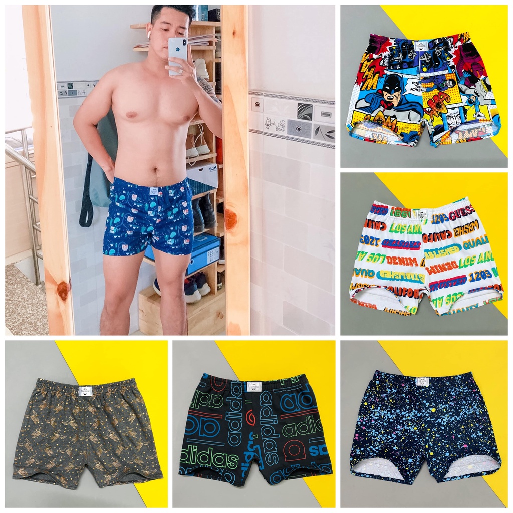 Combo 10 Quần đùi nam TIDI HOUSE  - Mặc ở nhà, mặc ngủ, chất liệu thun cotton co giãn - GIAO MẪU NGẪU NHIÊN