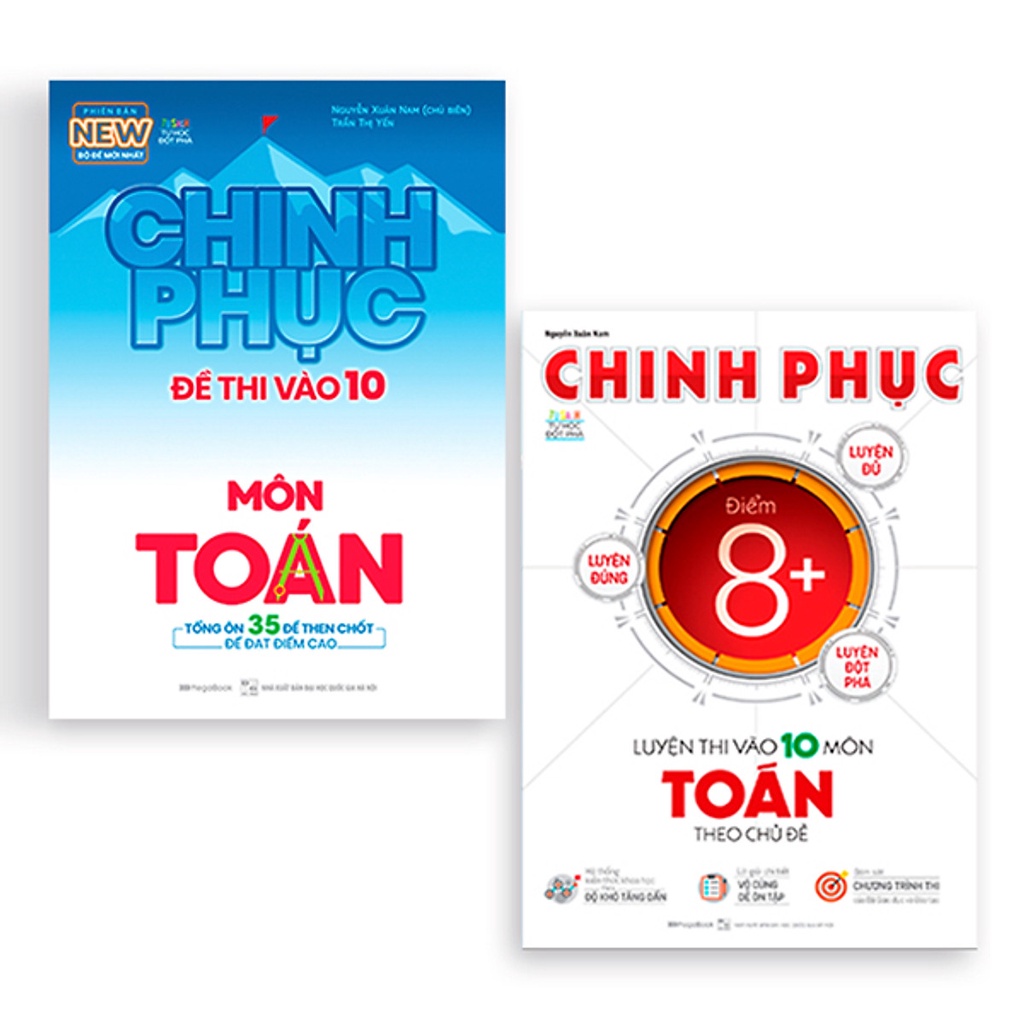 [Mã LIFEMALL995 giảm 10% đơn 99K] Sách Combo Luyện Thi &amp; Luyện Đề Toán - Chinh phục toàn diện kỳ thi vào 10