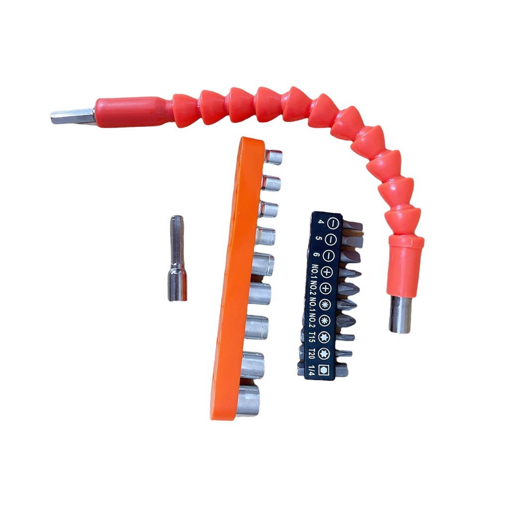 Bộ phụ kiện mũi khoan mũi vít khẩu mở ốc 21 món