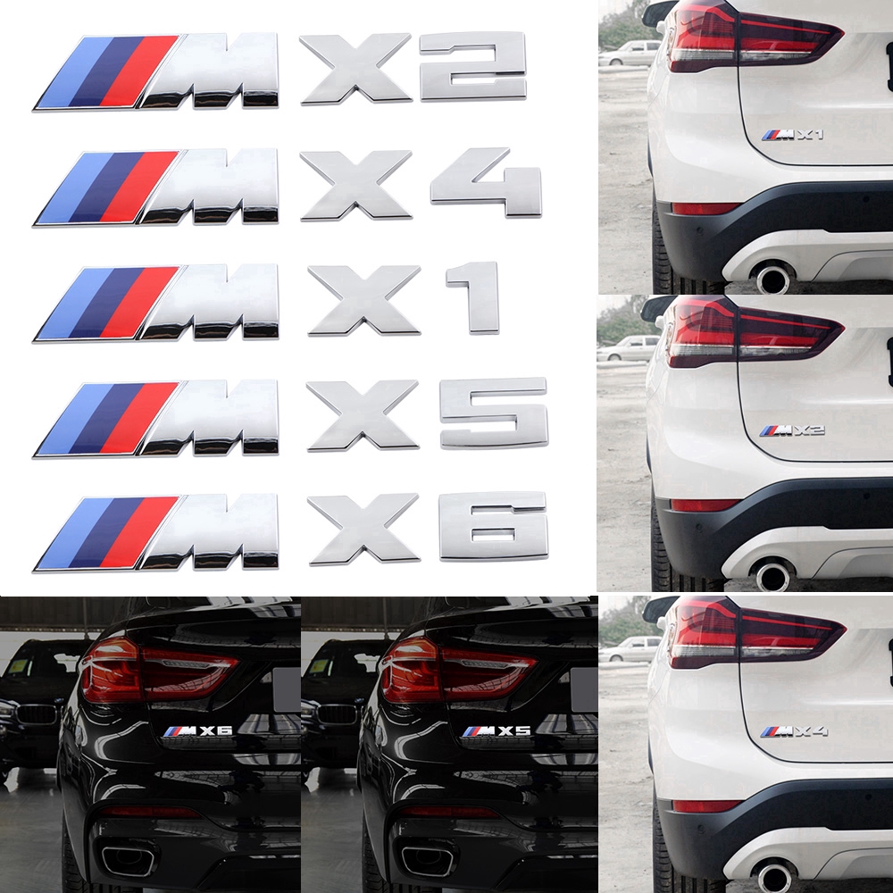 1pcs X1 X2 X4 X5 X6 Car Badge Sticker Car Rear Box Labeling for BMW M 1 3 4 5 6 7 E Z X M3 M5 M6 E39 E46 E30 E28 E91 E92 Car Styling