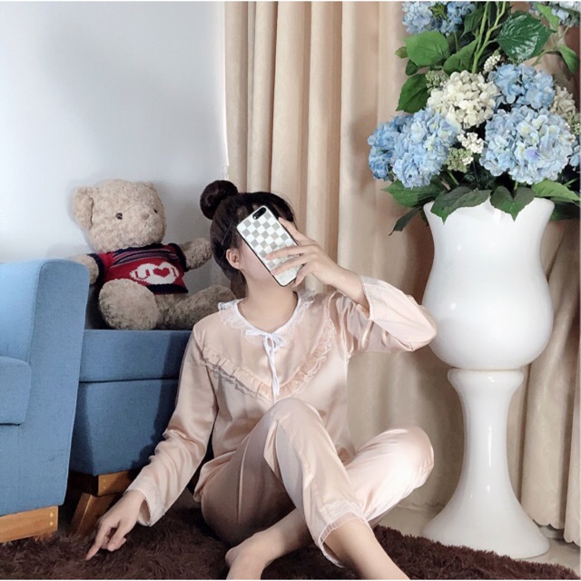 Set lụa satin tiểu thư cao cấp