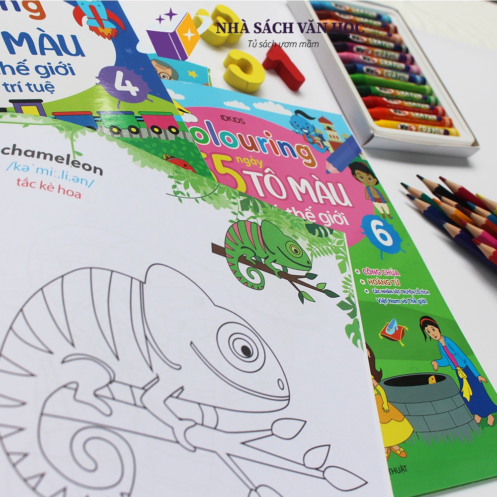 Sách - Combo 6 Quyển - 365 Ngày Tô Màu Khám Phá Thế Giới
