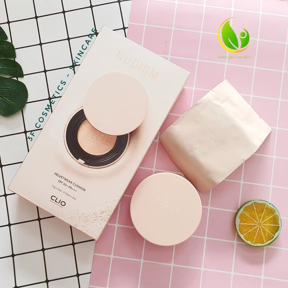 Phấn Nước CLIO Nudism Velvet Wear Cushion SPF 50+/PA+++ 15g - Chính Hãng | BigBuy360 - bigbuy360.vn