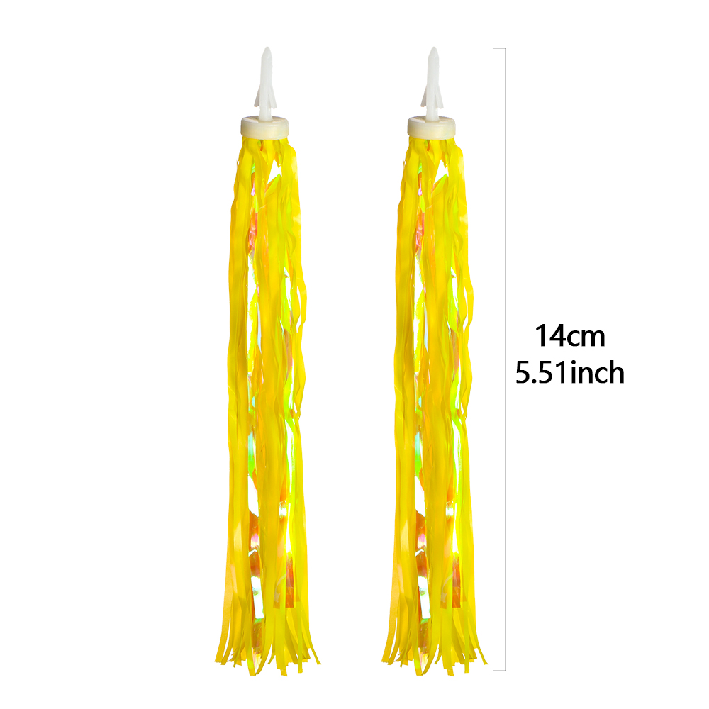 Set 2 Dây Tua Rua Nhiều Màu Trang Trí Tay Lái Xe Đạp/Xe Máy Scooter Cho Bé