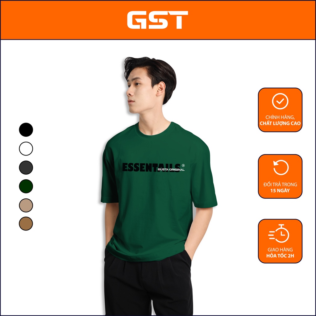 Áo Thun Nam Cổ Tròn Essentials Đẹp  Có Màu Xanh,Đen,Trắng...Áo Thun Nam Cao Cấp 100% Cotton ,Thấm Hút Tốt - APW0522