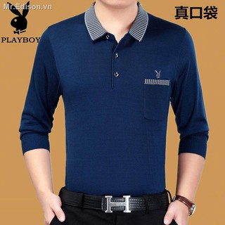 Áo thun cổ bẻ tay lỡ thời trang thanh lịch cho nam trung niên