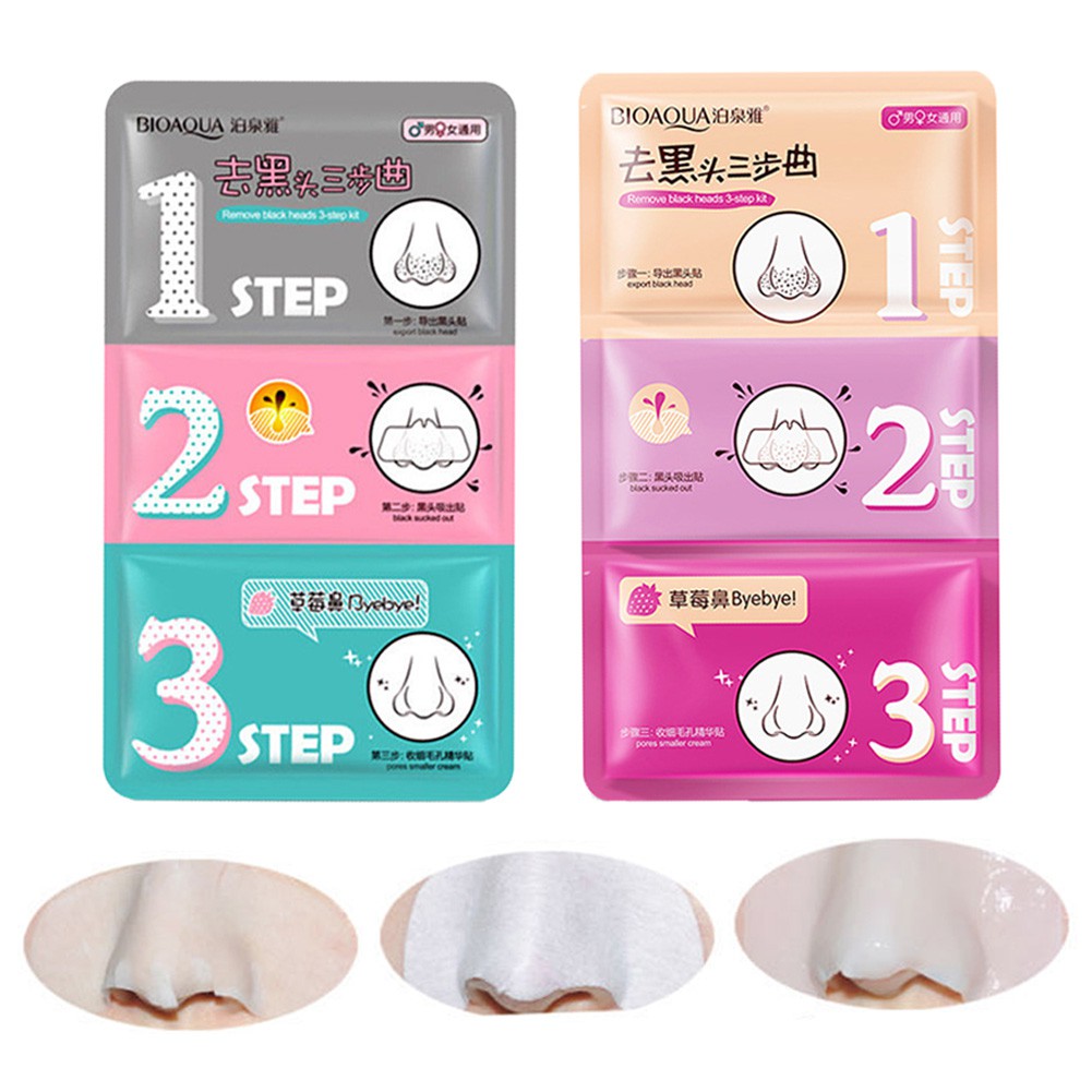 Miếng lột mụn đầu đen Bioaqua tiện lợi 3 bướcBộ tẩy tế bào chết | BigBuy360 - bigbuy360.vn